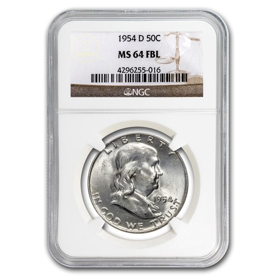 1954-D Franklin Half Dollar MS-64 NGC (FBL) 1954-D Franklin Half Dollar MS-64 NGC (FBL)