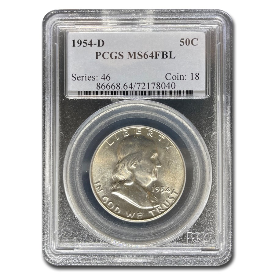 1954-D Franklin Half Dollar MS-64 PCGS (FBL)
