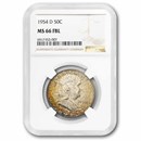 1954-D Franklin Half Dollar MS-66 NGC (FBL) Toned