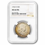 1954-D Franklin Half Dollar MS-66 NGC (FBL) Toned