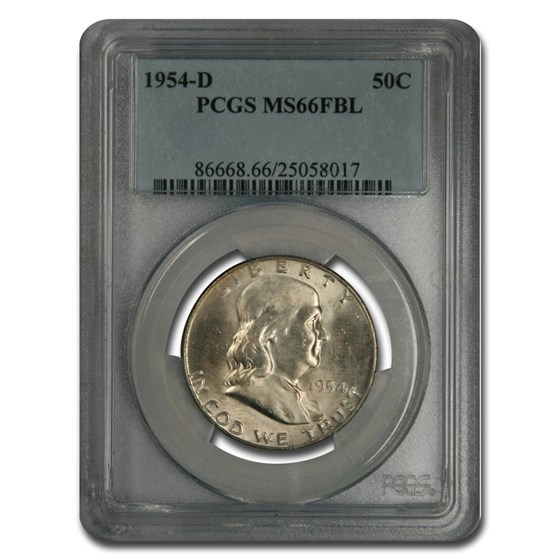 1954-D Franklin Half Dollar MS-66 PCGS (FBL) 1954-D Franklin Half Dollar MS-66 PCGS (FBL)