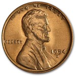 1954-D Lincoln Cent BU (Red)