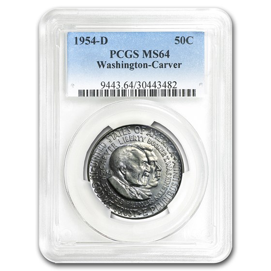 1954-D Washington-Carver Half MS-64 PCGS 1954-D Washington-Carver Half MS-64 PCGS