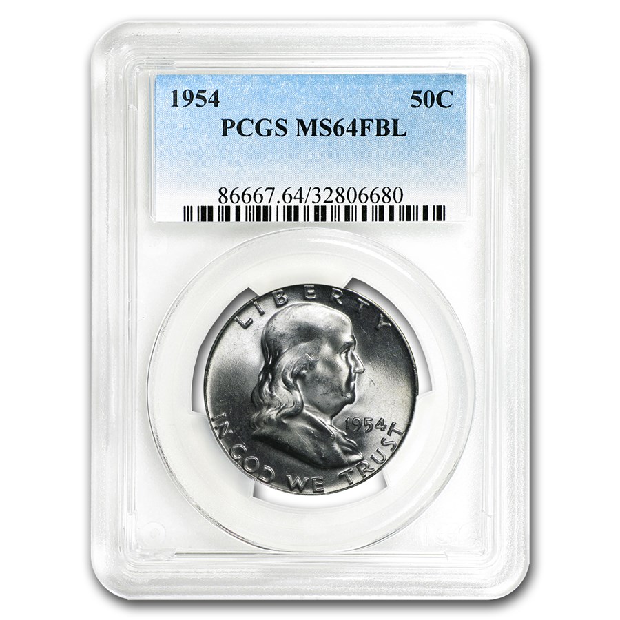 1954 Franklin Half Dollar MS-64 PCGS (FBL)