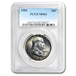 1954 Franklin Half Dollar MS-64 PCGS