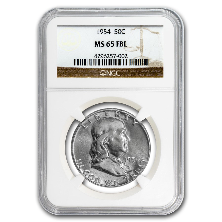 1954 Franklin Half Dollar MS-65 NGC (FBL)