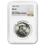 1954 Franklin Half Dollar MS-65 NGC
