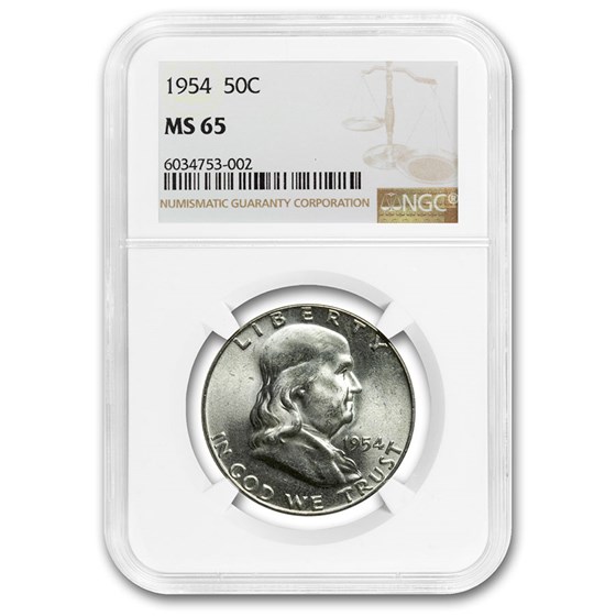 1954 Franklin Half Dollar MS-65 NGC 1954 Franklin Half Dollar MS-65 NGC