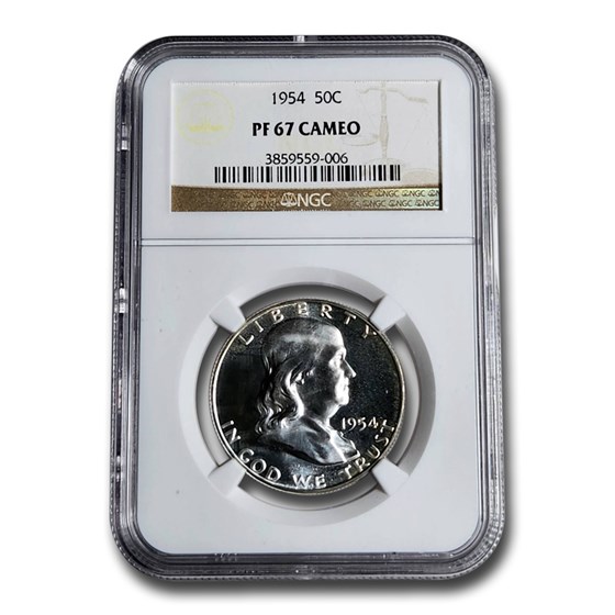 1954 Franklin Half Dollar PF-67 Cameo NGC 1954 Franklin Half Dollar PF-67 Cameo NGC