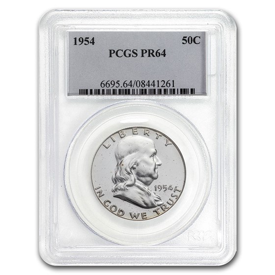 1954 Franklin Half Dollar PR-64 PCGS 1954 Franklin Half Dollar PR-64 PCGS