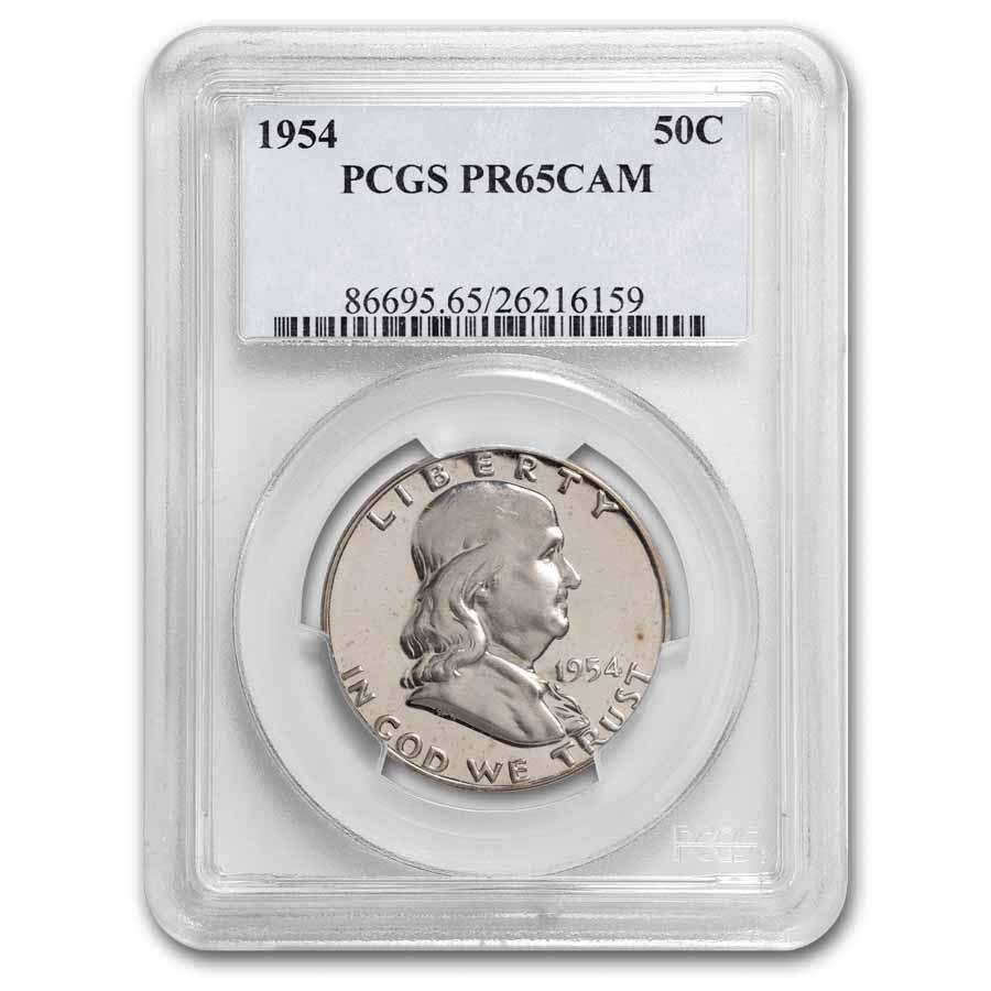 1954 Franklin Half Dollar PR-65 Cameo PCGS