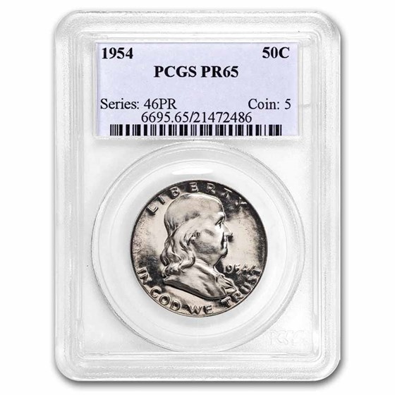 1954 Franklin Half Dollar PR-65 PCGS 1954 Franklin Half Dollar PR-65 PCGS