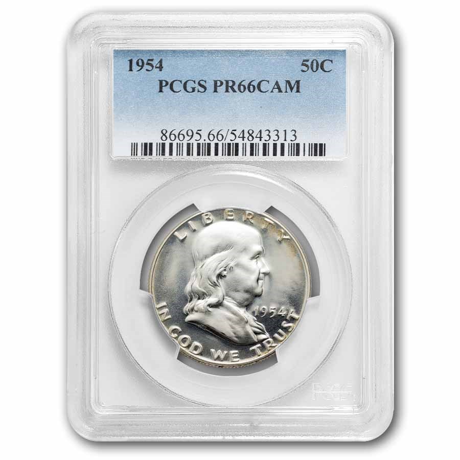 1954 Franklin Half Dollar PR-66 Cameo PCGS