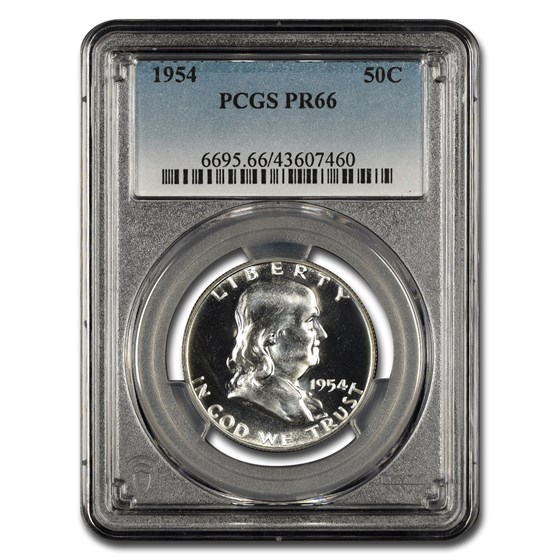 1954 Franklin Half Dollar PR-66 PCGS 1954 Franklin Half Dollar PR-66 PCGS