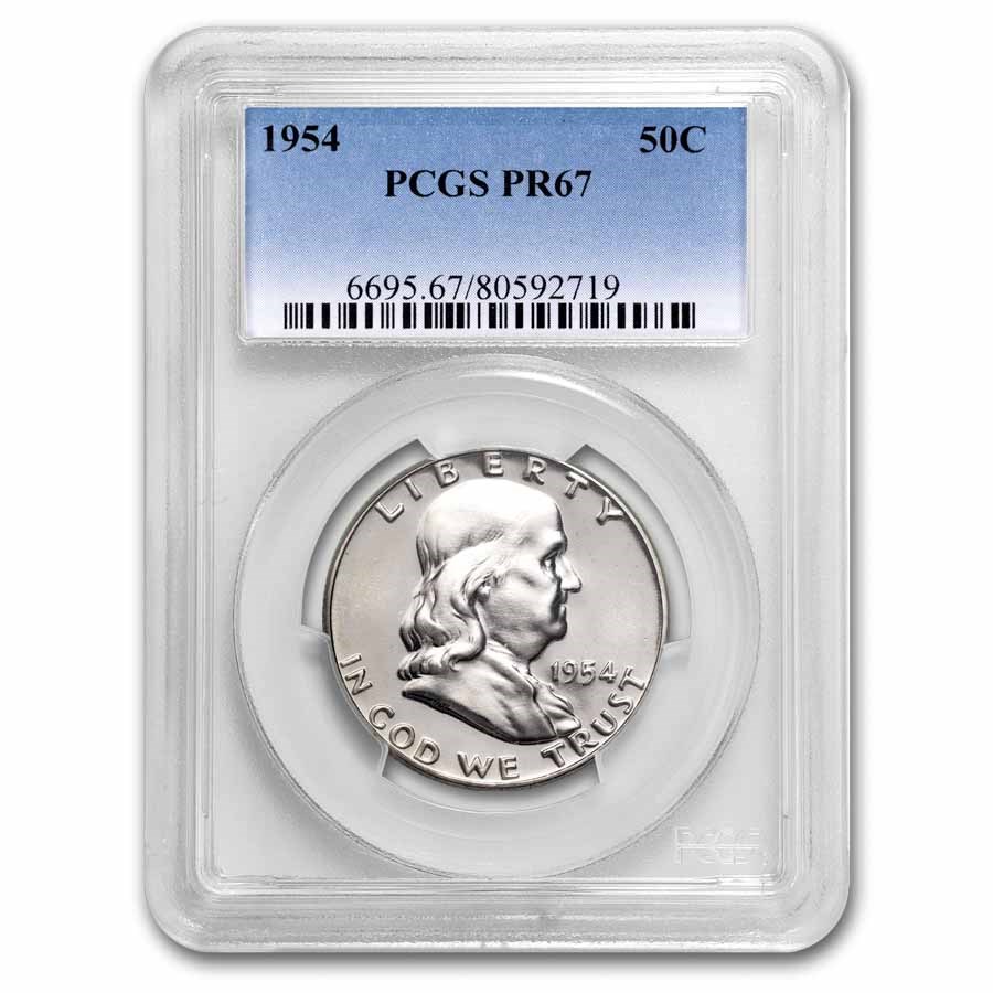 1954 Franklin Half Dollar PR-67 PCGS