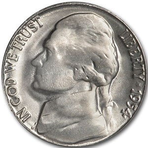 1954 Jefferson Nickel BU 1954 Jefferson Nickel BU