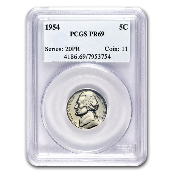 1954 Jefferson Nickel PR-69 PCGS 1954 Jefferson Nickel PR-69 PCGS