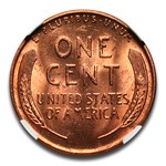 1954 Lincoln Cent MS-66 NGC (Red)