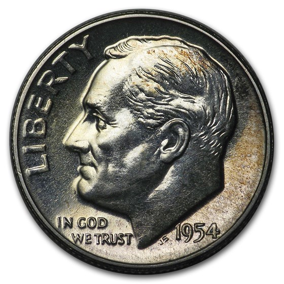 1954 Roosevelt Dime Gem Proof 1954 Roosevelt Dime Gem Proof