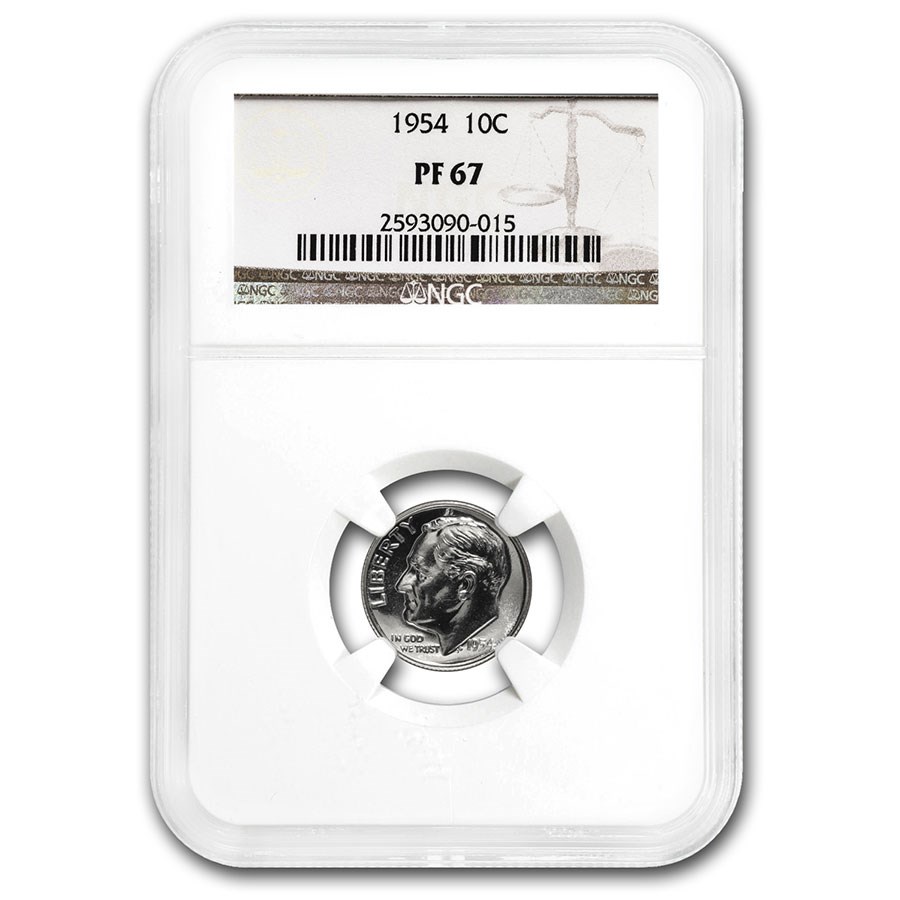 1954 Roosevelt Dime PF-67 NGC