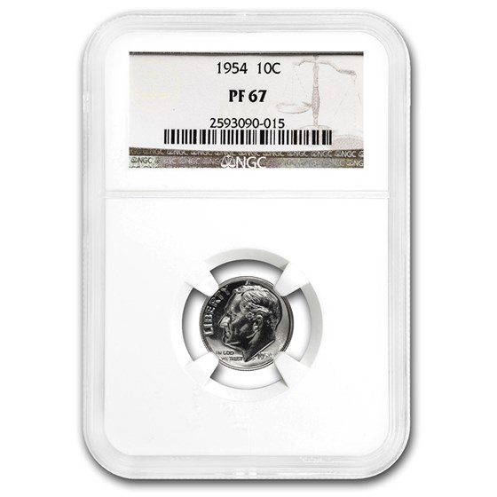1954 Roosevelt Dime PF-67 NGC 1954 Roosevelt Dime PF-67 NGC