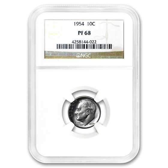 1954 Roosevelt Dime PR-68 NGC 1954 Roosevelt Dime PR-68 NGC