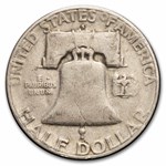 1954-S Franklin Half Dollar 20-Coin Roll Avg Circ