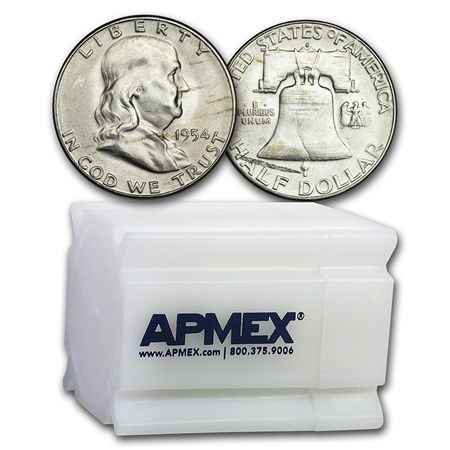 1954 D Franklin Mezzo Dollaro D'Argento, ICG MS65 FBL, Gemma Non Circolata, Classificata In Holder, PQ, Moneta Americana, - Italia - Foto 2