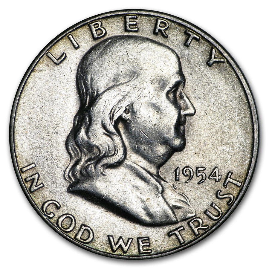 1954-S Franklin Half Dollar Fine/XF