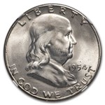 1954-S Franklin Half Dollar MS-64 NGC (FBL)