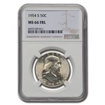 1954-S Franklin Half Dollar MS-66 NGC (FBL)