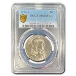 1954-S Franklin Half Dollar MS-66 PCGS (FBL)