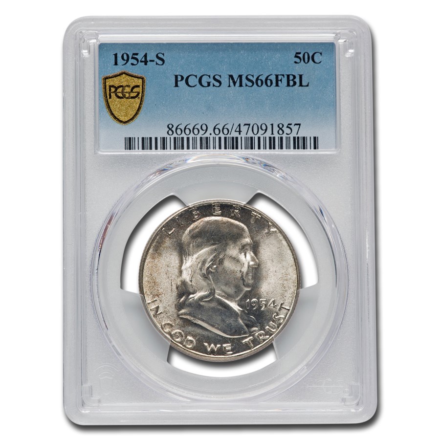 1954-S Franklin Half Dollar MS-66 PCGS (FBL)