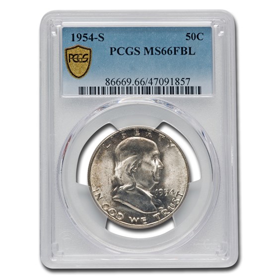 1954-S Franklin Half Dollar MS-66 PCGS (FBL) 1954-S Franklin Half Dollar MS-66 PCGS (FBL)