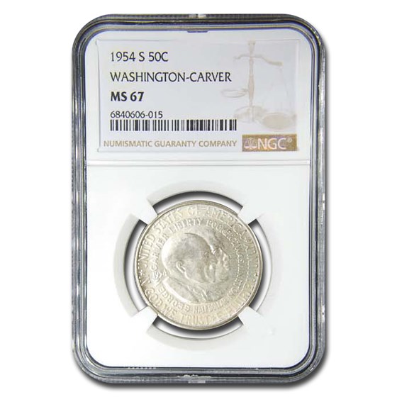 1954-S Washington Carter Commemorative Half Dollar MS-67 NGC 1954-S Washington Carter Commemorative Half Dollar MS-67 NGC