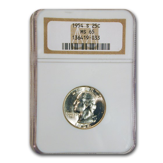 1954-S Washington Quarter MS-65 NGC 1954-S Washington Quarter MS-65 NGC