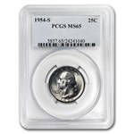 1954-S Washington Quarter MS-65 PCGS
