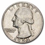 1954 Washington Quarter 40-Coin Roll Avg Circ
