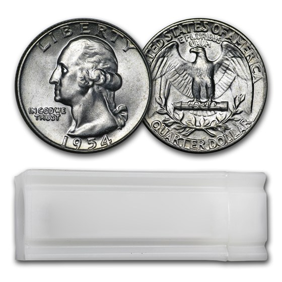 1954 Washington Quarter 40-Coin Roll BU 1954 Washington Quarter 40-Coin Roll BU