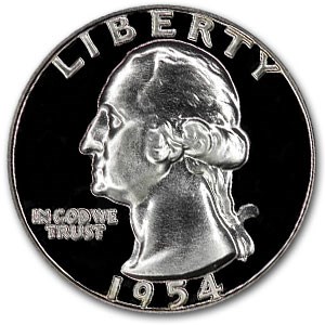 1954 Washington Quarter Gem Proof 1954 Washington Quarter Gem Proof