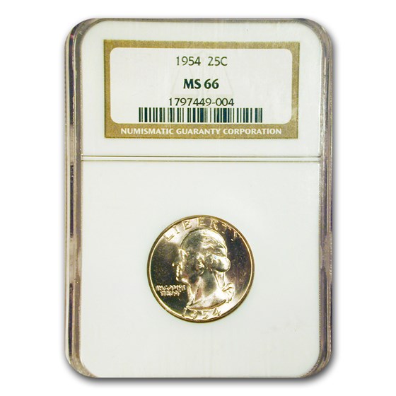 1954 Washington Quarter MS-66 NGC 1954 Washington Quarter MS-66 NGC