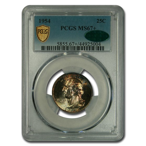 1954 Washington Quarter MS-67+ PCGS CAC 1954 Washington Quarter MS-67+ PCGS CAC
