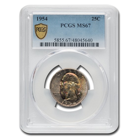 1954 Washington Quarter MS-67 PCGS 1954 Washington Quarter MS-67 PCGS