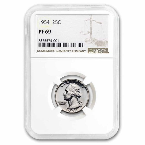 1954 Washington Quarter PF-69 NGC 1954 Washington Quarter PF-69 NGC