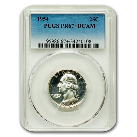 1954 Washington Quarter PR-67+ DCAM PCGS 1954 Washington Quarter PR-67+ DCAM PCGS