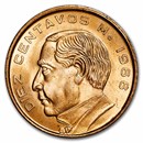 1955-1967 Mexico 10 Centavos Benito Juraez BU (Red)