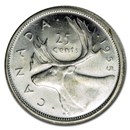 1955 Canada Silver 25 Cents Elizabeth II BU/Prooflike