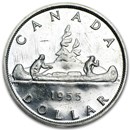 1955 Canada Silver Dollar Elizabeth II AU