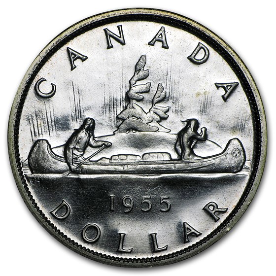 1955 Canada Silver Dollar Elizabeth II BU 1955 Canada Silver Dollar Elizabeth II BU