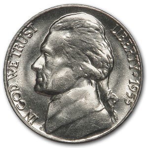 1955-D Jefferson Nickel BU 1955-D Jefferson Nickel BU